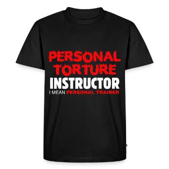 Personal Trainer Health Trainer Workout Zertif - Men's Premium Organic T-Shirt - black - Front - Nico (187cm)