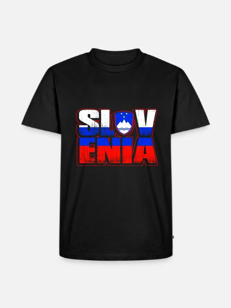 Slowenien - Männer Premium Bio T-Shirt - Schwarz