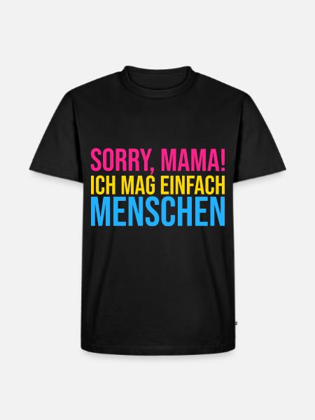 Pansexuell Regenbogenflagge - Männer Premium Bio T-Shirt - Schwarz