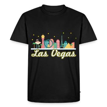 Las Vegas Strip - Men's Premium Organic T-Shirt - black - Front - Nico (187cm)