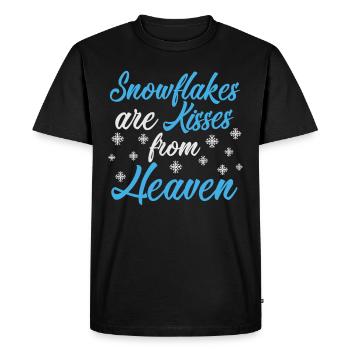 Flocons de neige - T-shirt Premium bio Homme - noir - Devant - Nico (187cm)