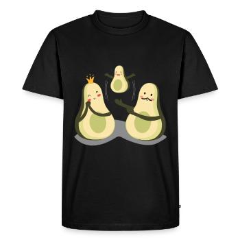 Avocat mère père enfant bébé drôle - T-shirt Premium bio Homme - noir - Devant - Nico (187cm)