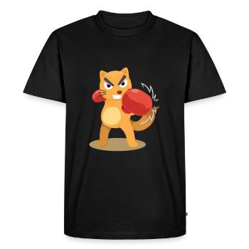 Félin combats Boxe Battements Sport Combat - T-shirt Premium bio Homme - noir - Devant - Nico (187cm)