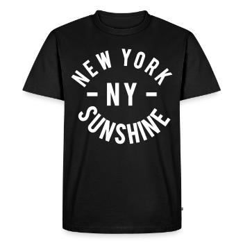 New York Sunshine - T-shirt Premium bio Homme - noir - Devant - Nico (187cm)