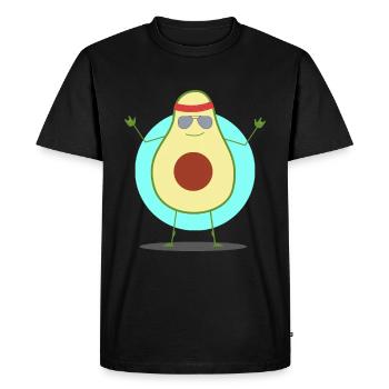 Métal de saine alimentation Cool Delicious Avocat - T-shirt Premium bio Homme - noir - Devant - Nico (187cm)