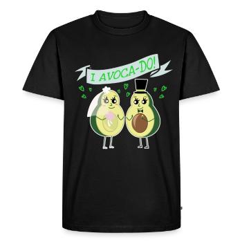 Mariage d'avocat se marier Funny Food - T-shirt Premium bio Homme - noir - Devant - Nico (187cm)