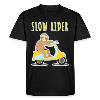 Paresseux conduite moto scooter - T-shirt Premium bio Homme - noir - Devant - Nico (187cm)