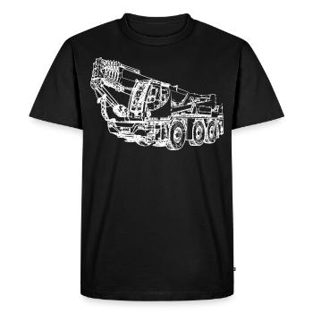 City crane mobile crane crane - Men's Premium Organic T-Shirt - black - Front - Nico (187cm)
