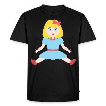 Poupée - T-shirt Premium bio Homme - noir - Devant - Nico (187cm)