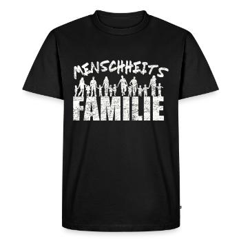 Mouvement pour la paix de la famille humaine Paix - T-shirt Premium bio Homme - noir - Devant - Nico (187cm)