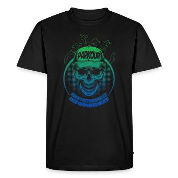 Parkour Freerunner Traceur Le Parcour - T-shirt Premium bio Homme - noir - Devant - Nico (187cm)