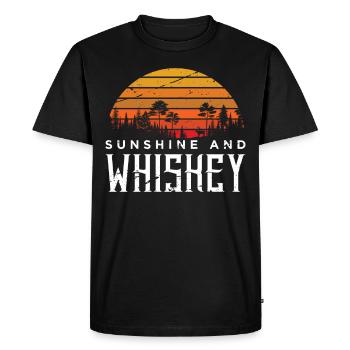 Whiskey Scotch Bourbon Single Malt Rye Gift - Men's Premium Organic T-Shirt - black - Front - Nico (187cm)