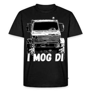 Unimog, commercial vehicle, truck, Unimog 406, tractor - Men's Premium Organic T-Shirt - black - Front - Nico (187cm)