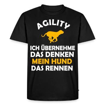 Agility dog sport - Men's Premium Organic T-Shirt - black - Front - Nico (187cm)