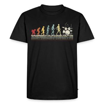 Drummer Drummer Evolution Drumsticks Gift - Men's Premium Organic T-Shirt - black - Front - Nico (187cm)