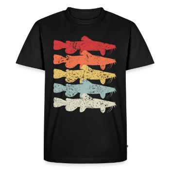 Catfish Fishing Anglers Bait Fishing Gift - Men's Premium Organic T-Shirt - black - Front - Nico (187cm)