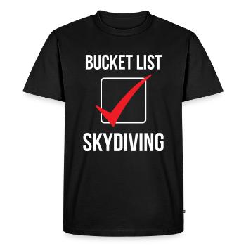 Skydiving Bucket List Adrénaline junkie cadeau - T-shirt Premium bio Homme - noir - Devant - Nico (187cm)