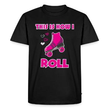 Roller Girl Roller Skater Roller Skates Gift - Men's Premium Organic T-Shirt - black - Front - Nico (187cm)