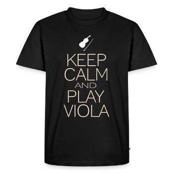 Restez calme Jouez de l’alto - T-shirt Premium bio Homme - noir - Devant - Nico (187cm)