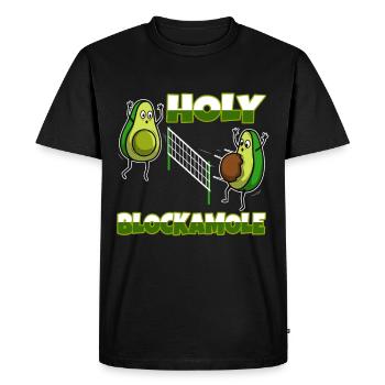 Holy blockamole volley-ball - T-shirt Premium bio Homme - noir - Devant - Nico (187cm)