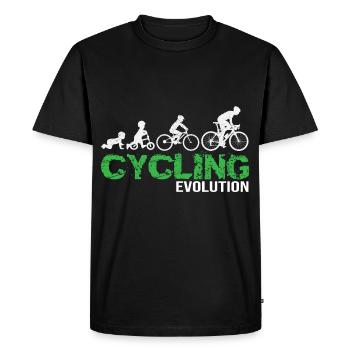 Cycling Evolution Bike Development Cyclist - Men's Premium Organic T-Shirt - black - Front - Nico (187cm)