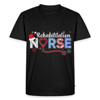 Rehabilitation Nurse Awesome Krankensch - Men's Premium Organic T-Shirt - black - Front - Nico (187cm)