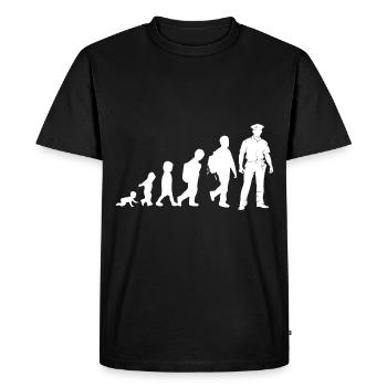 Cadeau de naissance enfant évolution de la police - T-shirt Premium bio Homme - noir - Devant - Nico (187cm)