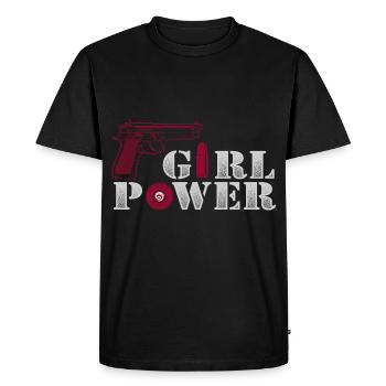 Weapons Weapons Girl Attack Shooting Trigger Bullet - Men's Premium Organic T-Shirt - black - Front - Nico (187cm)