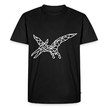 Pterosaur Dino Geometry - Men's Premium Organic T-Shirt - black - Front - Nico (187cm)