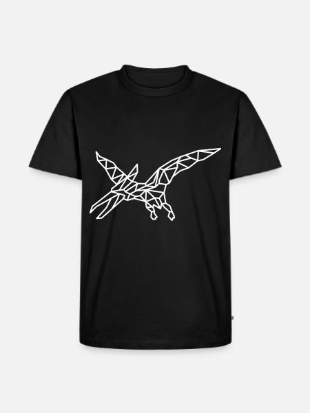 Pterosaur Dino Geometry - Men's Premium Organic T-Shirt - black