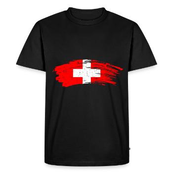 Suisse - T-shirt Premium bio Homme - noir - Devant - Nico (187cm)