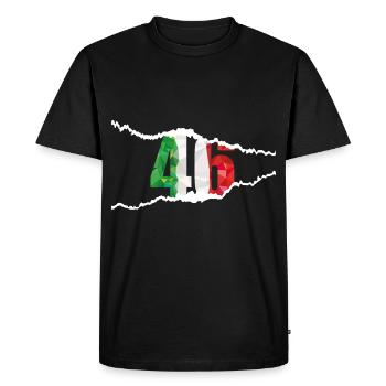 Moto, Racing, Coureur, 46 - T-shirt Premium bio Homme - noir - Devant - Nico (187cm)