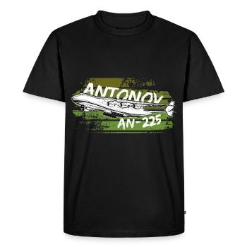 Antonov AN-225 Aircraft Strategic Air Cargo Flight - Men's Premium Organic T-Shirt - black - Front - Nico (187cm)