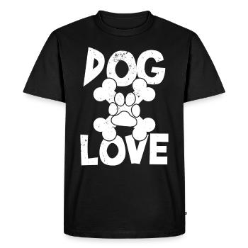 Dogs Love Dogs saying - Men's Premium Organic T-Shirt - black - Front - Nico (187cm)