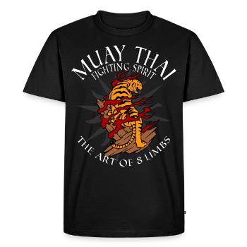 Esprit de combat Muay Thai - T-shirt Premium bio Homme - noir - Devant - Nico (187cm)