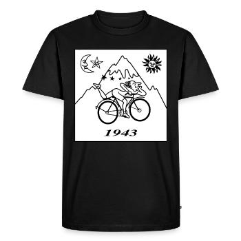 Albert Hofmann LSD 1943 Noir & Blanc - T-shirt Premium bio Homme - noir - Devant - Nico (187cm)