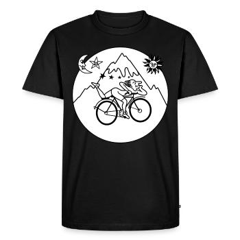 Albert Hofmann LSD 1943 Circle Noir & Blanc - T-shirt Premium bio Homme - noir - Devant - Nico (187cm)