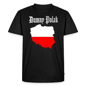 Pologne Design - T-shirt Premium bio Homme - noir - Devant - Nico (187cm)
