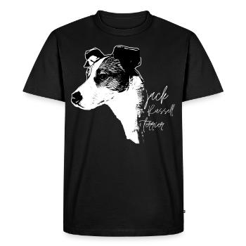 Jack Russell Terriers / Dog / Dogs / Male / Dog - Men's Premium Organic T-Shirt - black - Front - Nico (187cm)