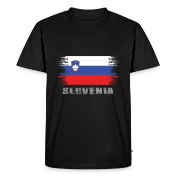 Slovénie - T-shirt Premium bio Homme - noir - Devant - Nico (187cm)
