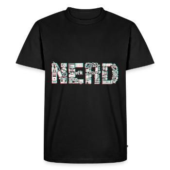 NERD 3D - Men's Premium Organic T-Shirt - black - Front - Nico (187cm)