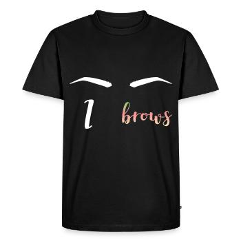 Microblading Artist I sourcils maquillage cosmétique - T-shirt Premium bio Homme - noir - Devant - Nico (187cm)
