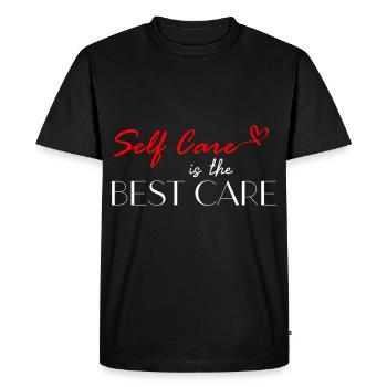 L’autoprotecteur est le meilleur soin du corps Wellnes - T-shirt Premium bio Homme - noir - Devant - Nico (187cm)