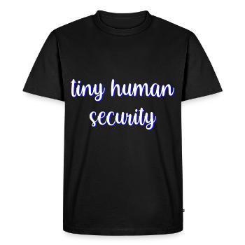 Tiny Human Security Childmind worker Child day care center - Men's Premium Organic T-Shirt - black - Front - Nico (187cm)