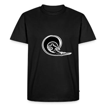 Surf surf surf surf surfers - T-shirt Premium bio Homme - noir - Devant - Nico (187cm)