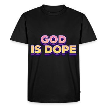 Dieu religion - T-shirt Premium bio Homme - noir - Devant - Nico (187cm)