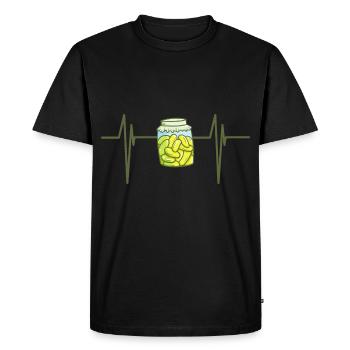 Cornichons drôles assortis relish aliments concombre L - T-shirt Premium bio Homme - noir - Devant - Nico (187cm)