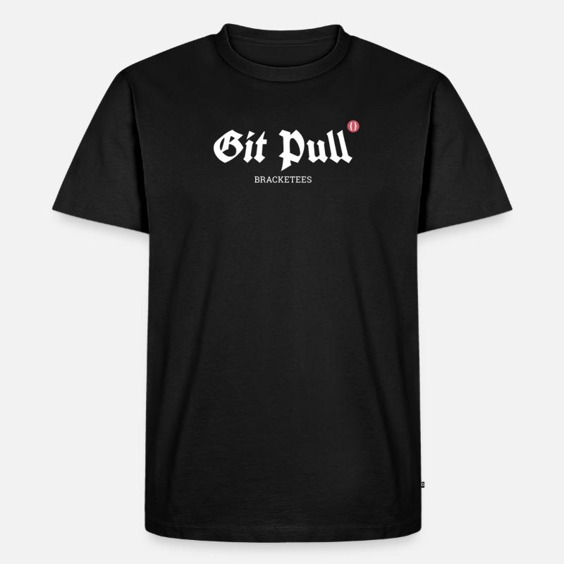 Git Pull bracketees - drôle idée de cadeau - T-shirt Premium bio Homme - noir