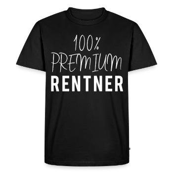pensioner - Men's Premium Organic T-Shirt - black - Front - Nico (187cm)