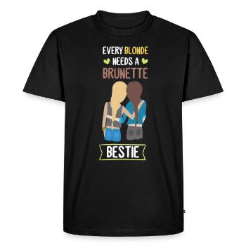 ABF Best Friends Blonde Brunette Bestie Shirt - T-shirt Premium bio Homme - noir - Devant - Nico (187cm)